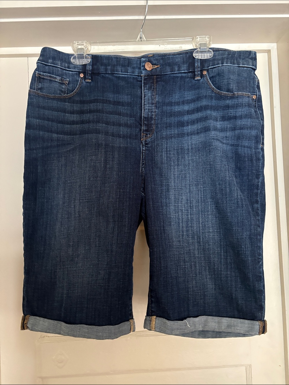 Chico's Dark Blue Denim Jean Shorts